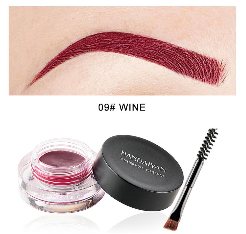 Long-lasting Colorful Eyebrow Cream Gel with Eyebrow Brush Tattoo Makeup Eye Brow Tint